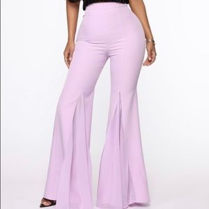 Fashion Nova Lavender Flare Pants